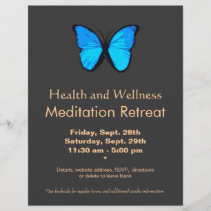 Panfleto de Saúde e Bem-Estar Feminino Borboleta A