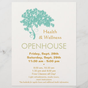 Panfleto de Saúde e Bem-Estar Holístico da Árvore 