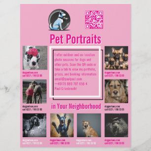 Panfleto de Sessão de Fotografia de Animais de Est