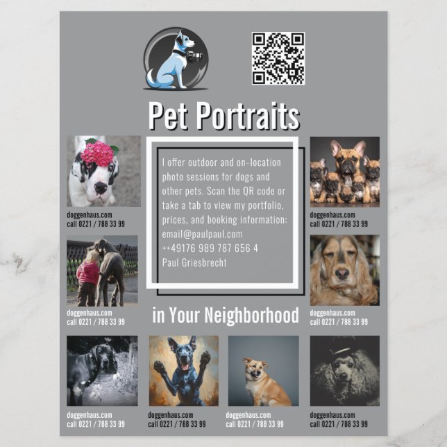 Panfleto de Sessão de Fotografia de Animais de Est (Frente)
