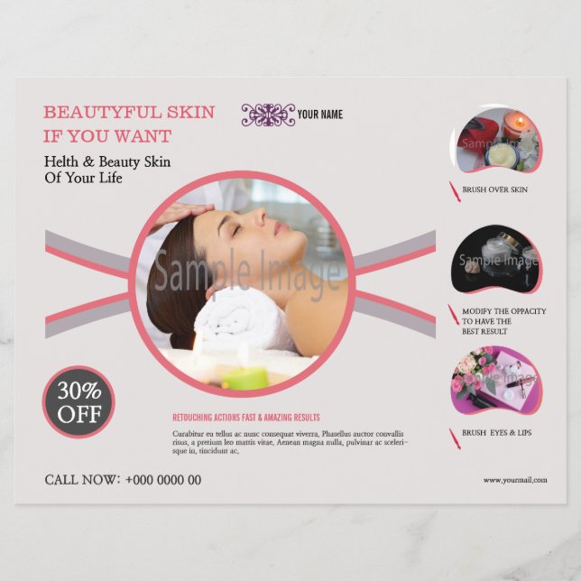 Panfleto de Spa e Salão de Beleza (Frente)