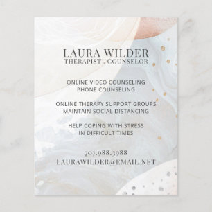 Panfleto de Terapeuta ou Conselheiro Online ou por