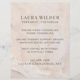 Panfleto de Terapeuta ou Conselheiro Online ou por
