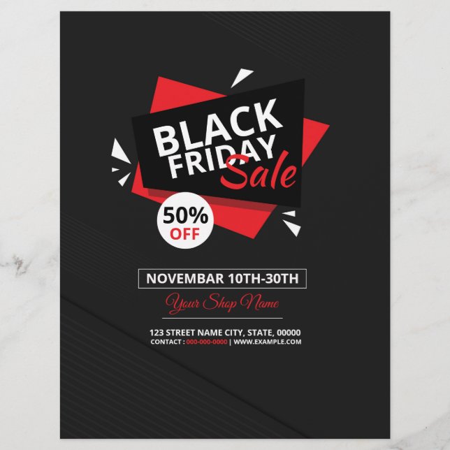 Panfleto de Venda Black Friday (Frente)