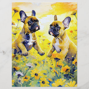 Panfleto de Venda de Flores e Cachorros