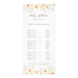 Panfleto Delicar placa de rack de lista de preços de daisie