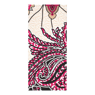 Panfleto Design decorativa com vermelho vívido e alfinete