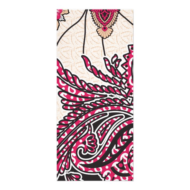 Panfleto Design decorativa com vermelho vívido e alfinete (Frente)
