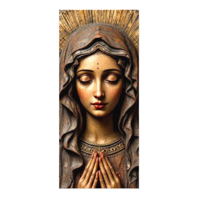 Panfleto Devoção Esculpida Madeira Maria (Frente)
