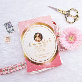 Panfleto do Baile de formatura Dourado personalizá