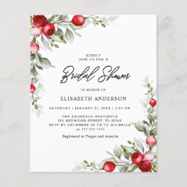 Panfleto do Chá de panela de inverno Elegante para