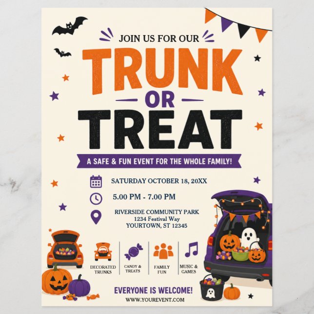 Panfleto do Trunk or Treat (Frente)