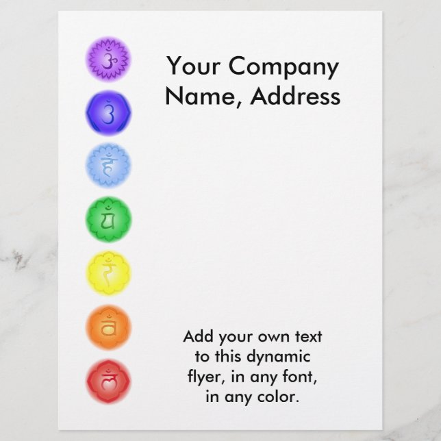 Panfleto dos 7 Chakras em Linha (Frente)