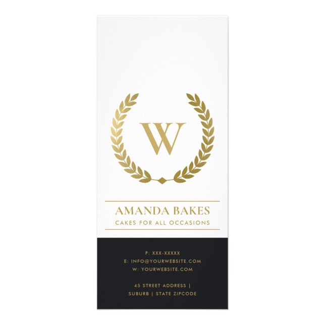 PANFLETO DOURADO SERVIÇO DE PREÇOS INICIAL DE LAUREL FLORAL (Verso)