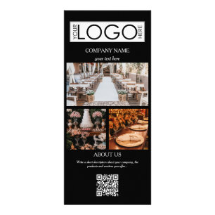 Panfleto Elegante Black Event Planning Business 3 Fotos