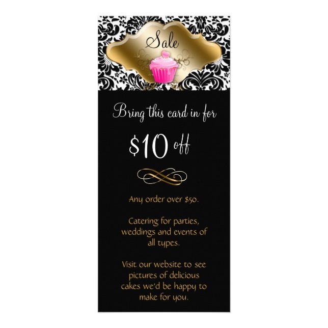 Panfleto Elegante cor-de-rosa do caramelo da placa de rack  (Frente)