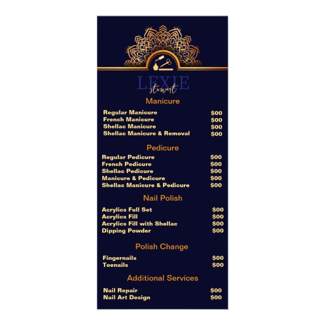 Panfleto Elegante e Classy Nail Tech (Frente)