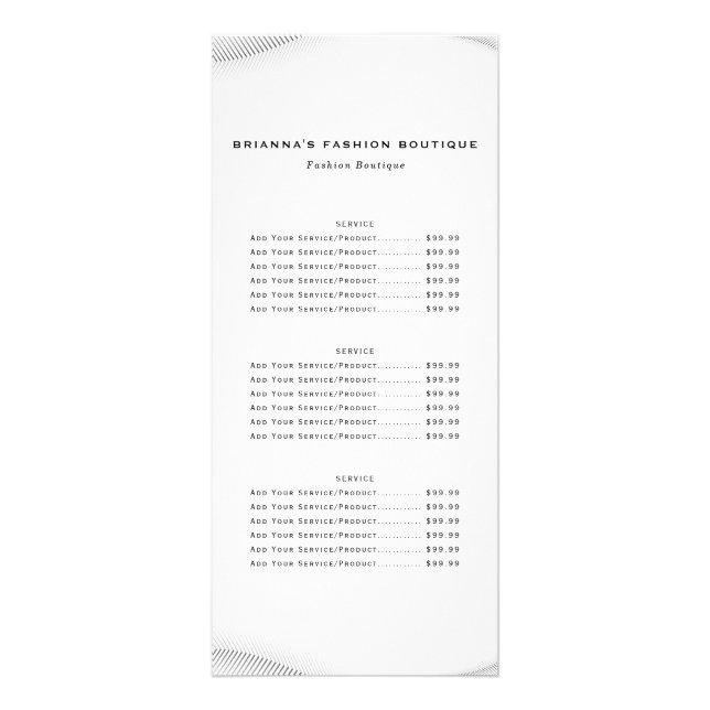 Panfleto Elegante Luxury Boutique White Business Dourado (Frente)