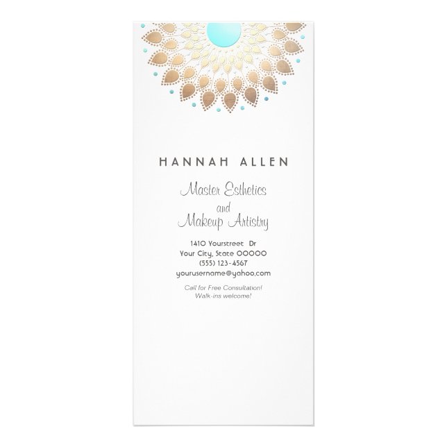 Panfleto Elegante Ornamentado Folha de Folha de Ouro Folha  (Frente)