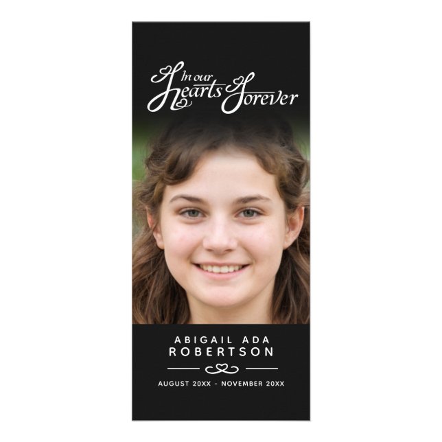 Panfleto Em nosso programa funerário preto branco (Verso)