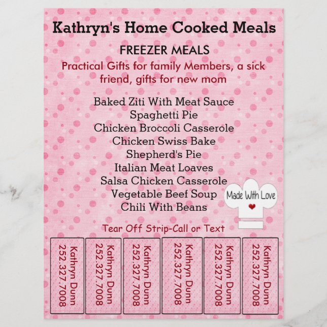 Panfleto Empresarial com Tiras de Descolagem (Frente)