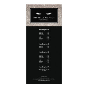 Panfleto Etilashes com Glitter Prateado