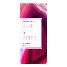 Panfleto Fatia rosa-rosa fatia-rosa programa de casamento m