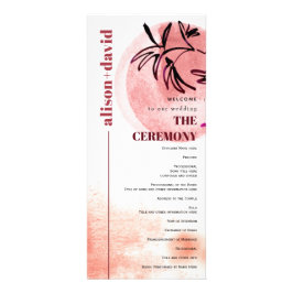 Panfleto Filial de aquarela e programa de casamento do Japã