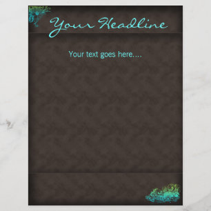 Panfleto Floral de Salão de Spa Turquesa Azul Verd