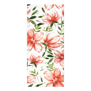 Panfleto Flores Vermelhas em Aquarela