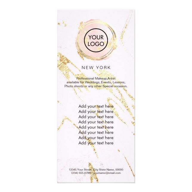 Panfleto folha fina no cartão-rack rosa-claro (Frente)