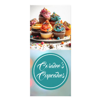 Panfleto Folheto de Cupcake Clássico para Placa de Rack Per