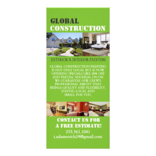 Panfleto Folheto Exterior do Pintura de Construção