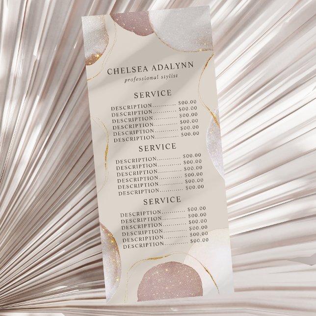 Panfleto Formas de Luxo Aquarela Abstrata Dourada Moderna (Criador carregado)