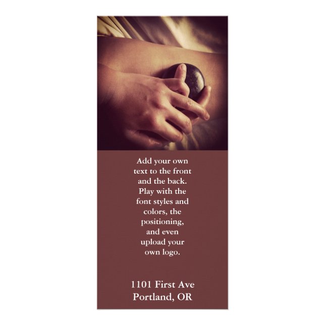 Panfleto Foto de pedra quente da massagem (Frente)