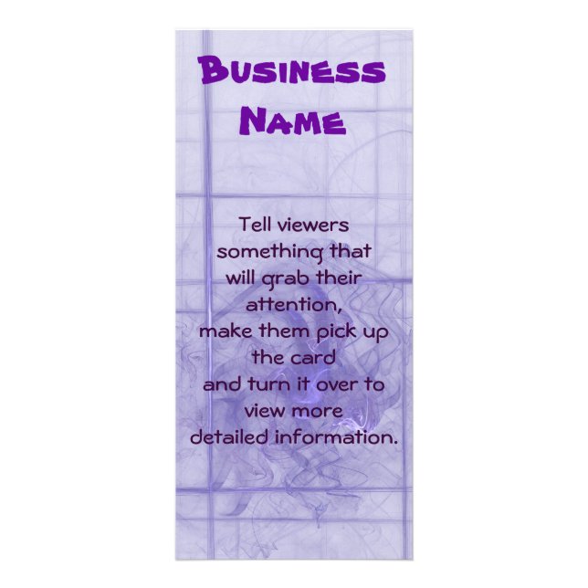 Panfleto Fumaça Sobre Empresas Personalizadas Violetas (Frente)