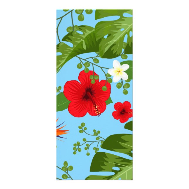 Panfleto Fundo de Flores Tropicais 12 (Frente)