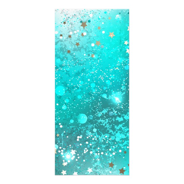 Panfleto Fundo do Mint Turquoise Foil (Frente)