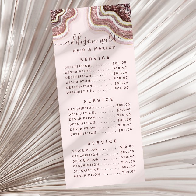 Panfleto Geodo de Agitação da Lâmina Cor-de-Rosa Dourada ro (Criador carregado)