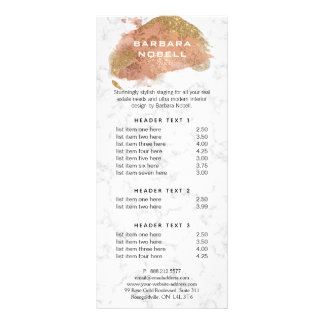 Panfleto Glam Blush Dourado Luminoso Tinta Branca