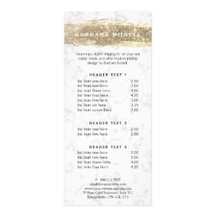 Panfleto Glam Dourado Glam Pintor Branco