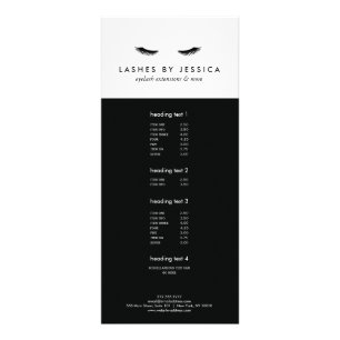 Panfleto Glam Eyelashes Preto e Branco