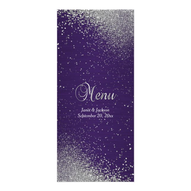 Panfleto Glitter Roxo e Prata (Frente)