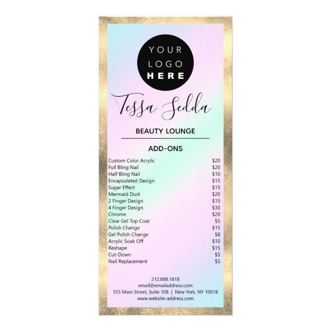 Panfleto Hair Makeup Unhas Manicure Pedicure Studio (Verso)