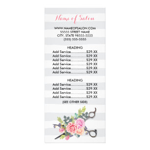 Panfleto Hairstylist de Tesouras Chic Lista de distribuição