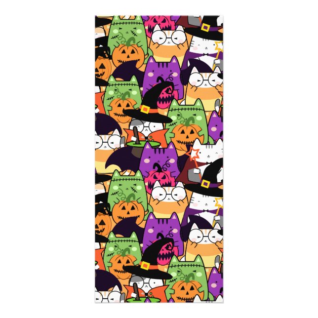 Panfleto Halloween Kawaii Cat Patterno (Frente)