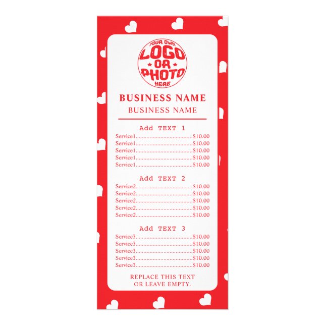 Panfleto Hearts Happy Valentine’s Day Modern Love Pattern (Frente)