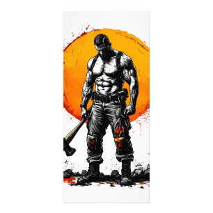 Panfleto hummerRack Card de fantasia medieval bárbara guerr