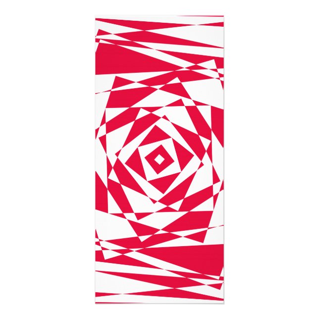 Panfleto Ilusões de abstrato vermelho-branco (Frente)