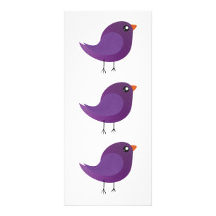 Panfleto Ilustração de Passarinho Roxo Fofo